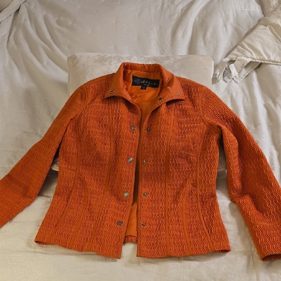 Artifacts Bold Orange Blazer Fitted Silhouette - Picture 1 of 11